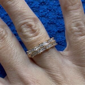 Elegant 18k Rose Gold half eternity Women's Ring